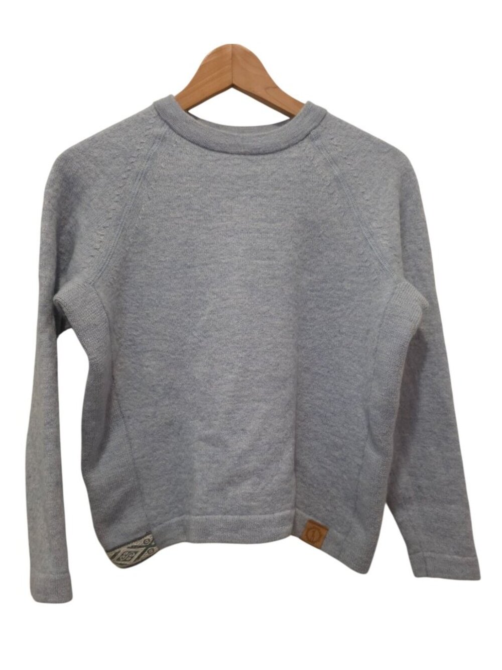 PAKA Handmade Gray Royal Alpaca Wool Blend Crewneck Pullover Sweater Sz XS